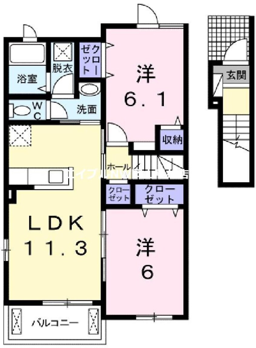 間取図 スカイブルーＡ