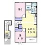 パークビサイド　一ツ橋Ｃ 2LDKの間取り
