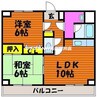 アリベ国富 2LDKの間取り