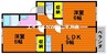 アーバンハイツ中井　Ｂ 2LDKの間取り