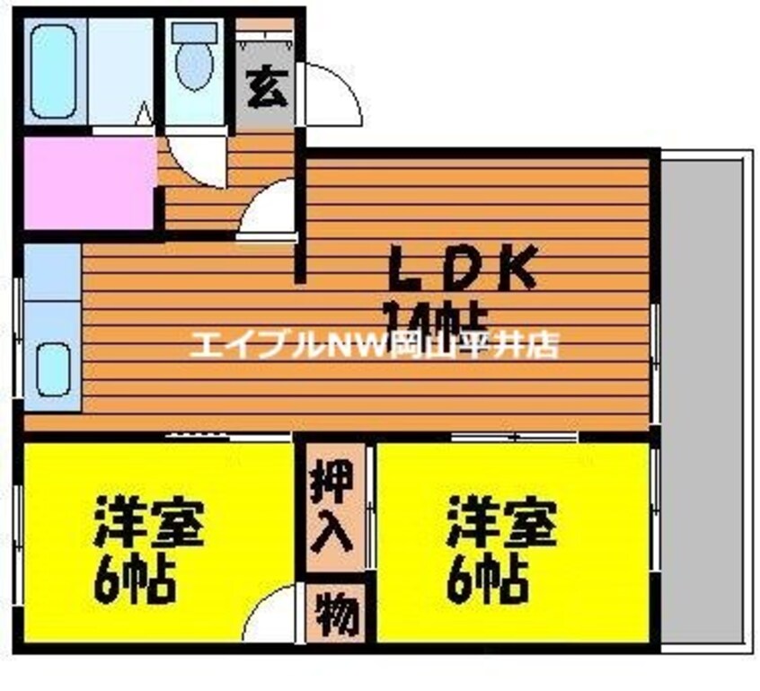 間取図 フレグランスA棟