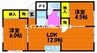 ドミール梅島 2LDKの間取り