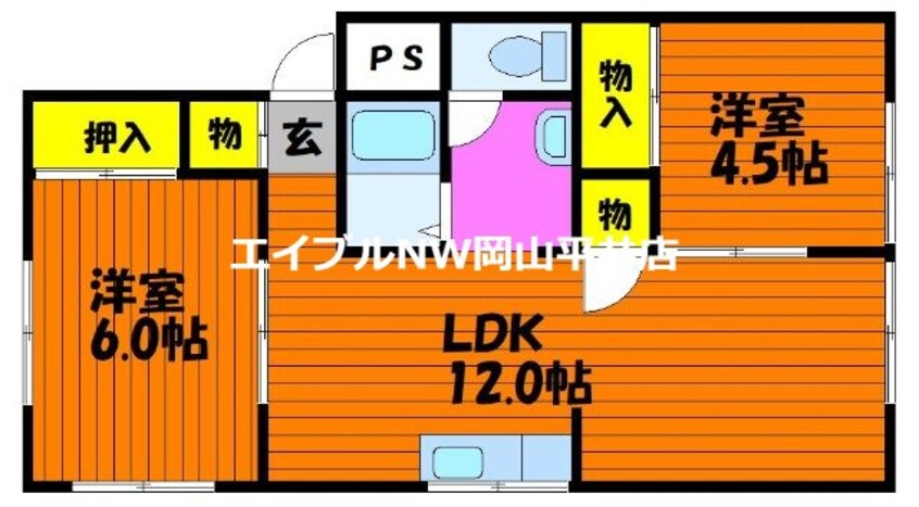 間取図 ドミール梅島