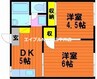 サニーハイツ田井 2DKの間取り