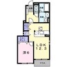 ハピネス　Ｃ 1LDKの間取り