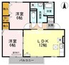 アルカディアＡ棟 2LDKの間取り