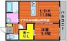 ウィズ・アネシス 1LDKの間取り