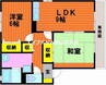 シャルマンサンノコリB 2LDKの間取り