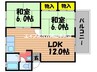 メルヴェーユ浜野　Ｂ 2LDKの間取り