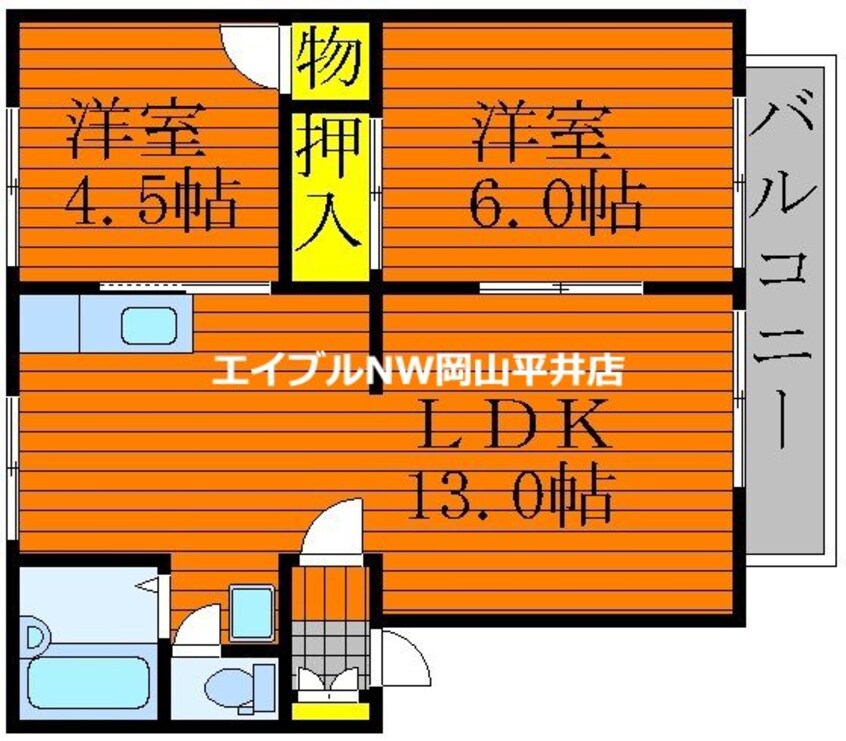 間取図 ドミ・アゼリアＢ