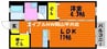 サンクレバリーC 1LDKの間取り