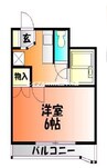 セントフォレスト後楽園 1Kの間取り