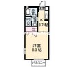 ウィズダム田井　Ａ棟 1Kの間取り