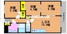 ネクスト倉田　東館 3LDKの間取り