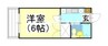 サンレック中井 1Kの間取り