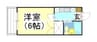 サンレック中井 1Kの間取り