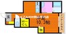 セキドア 1Rの間取り