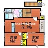 レザンヴェルジェB 2LDKの間取り