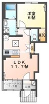 アザレア 1LDKの間取り