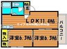 シャーメゾン野口Ａ 2LDKの間取り