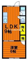 グリーンコーポ 1LDKの間取り