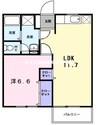 ピュアスペース瀬戸 1LDKの間取り