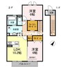 イソミール 2LDKの間取り