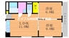 アルファさくら 2LDKの間取り