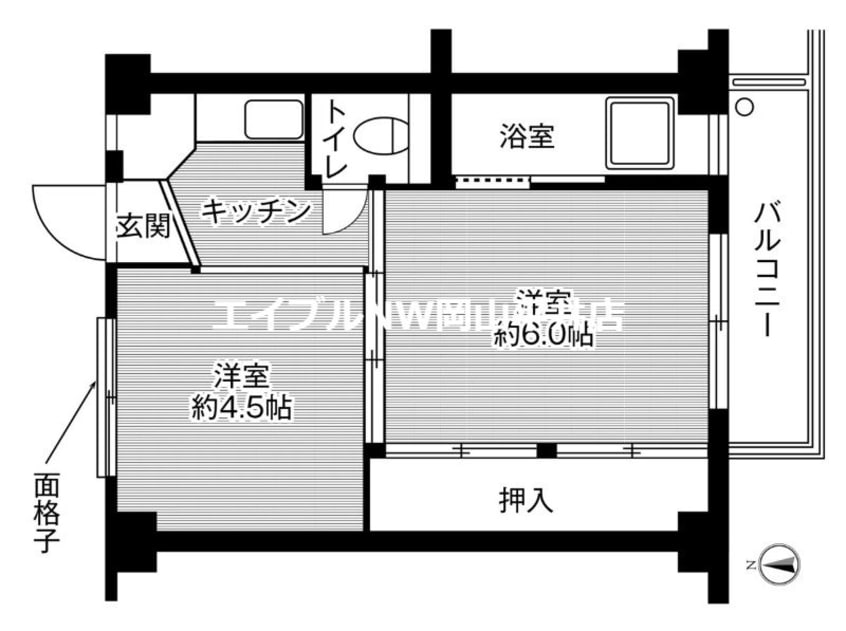 間取図 ビレッジハウス八浜1号棟