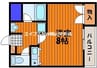 パルミラ浜 1Kの間取り