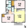 グリーンコート Ａ棟 2LDKの間取り