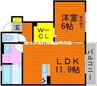 シュロスモリオ 1LDKの間取り