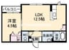 シャーメゾンフェリス　弐番館 1LDKの間取り