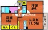 メルベーユコート　Ａ棟 2LDKの間取り