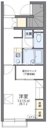 レオパレス瀬戸内 1Kの間取り