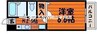 グリーンパキラ 1Kの間取り