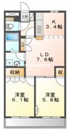 α－Ｇｒａｎｄｅ 2LDKの間取り