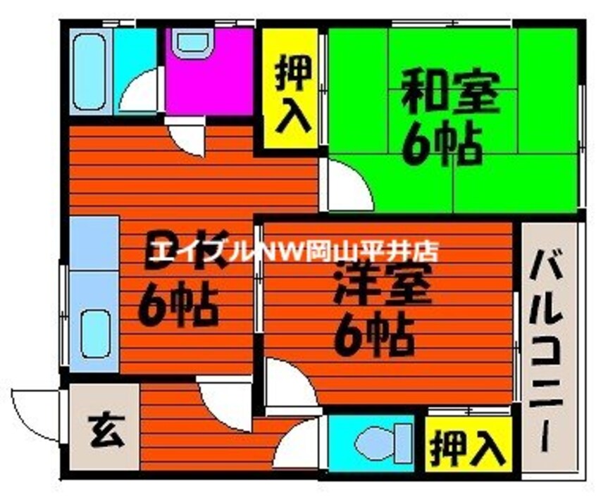 間取図 リバーサイドカワノ　Ａ