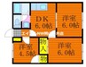 ブロカント 3DKの間取り