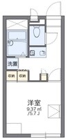 レオパレス都 1Kの間取り