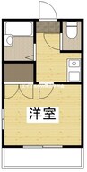 西川原第３レジデンス 1Kの間取り