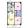 クレールコート 2LDKの間取り