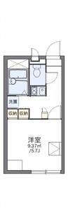 レオパレスリベルタ 1Kの間取り