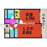 ラ・メゾン・セピア 1LDKの間取り