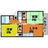 シャンポールさいＢ 2LDKの間取り