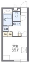 レオパレス時明 1Kの間取り