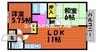 Calm Hills ２番館 2LDKの間取り