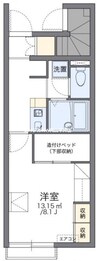 レオパレスＺＯＯ 1Kの間取り