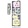 リアンジュ 1LDKの間取り