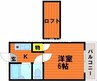 パレス21 1Kの間取り